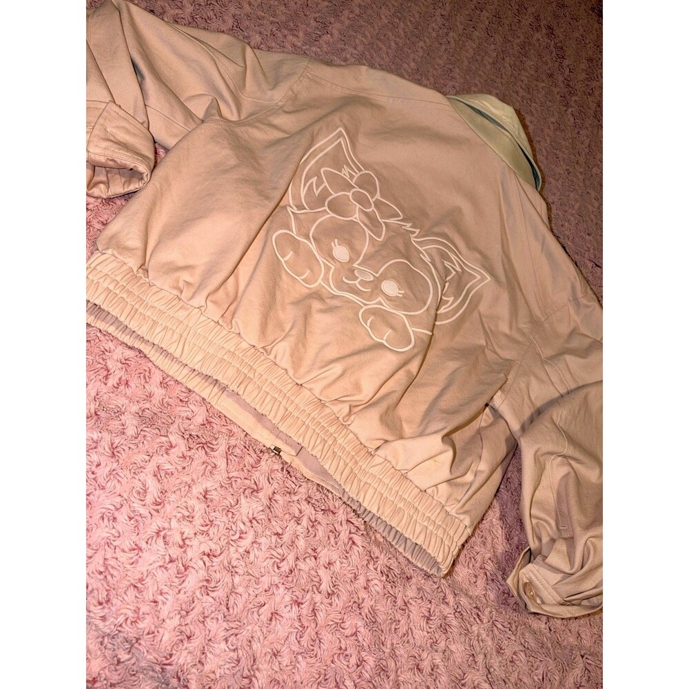 Rare Shanghai Disneyland Duffy & Friends Linabell Pink Bomber Jacket Sew On XS